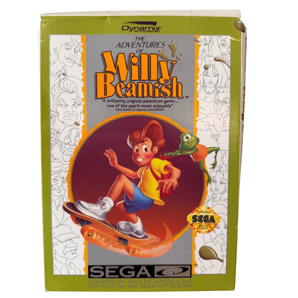 Adventures of Willy‎ Beamish Sega Game CD 1993 CIB Manual Reg Card Case